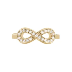 Bague Merane Plaqué Or Jaune Oxyde De Zirconium