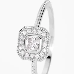 Bague Micarla Argent Blanc Oxyde De Zirconium