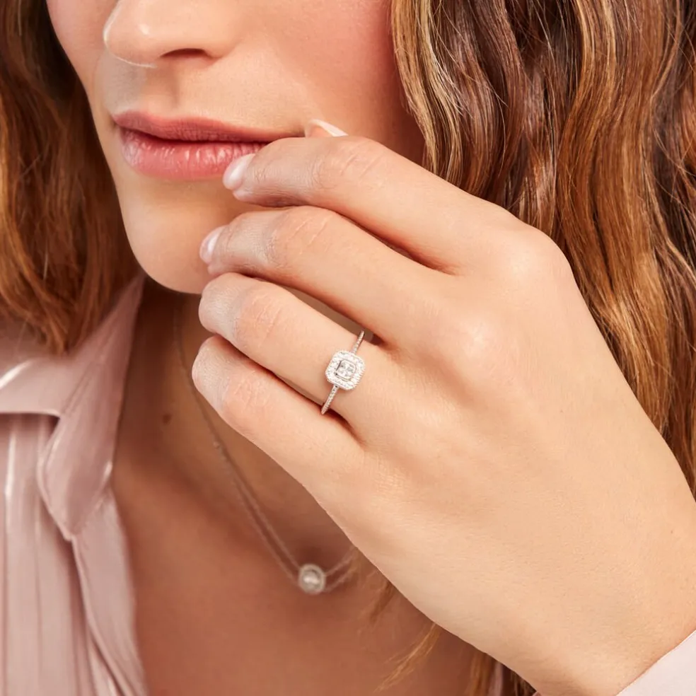 Bague Micarla Argent Blanc Oxyde De Zirconium