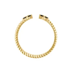 Bague Midnight Royalty Plaqué Or Jaune Pierre De Synthèse