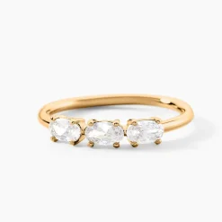 Bague Milenna Plaque Or Jaune Oxyde De Zirconium