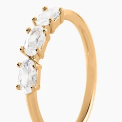 Bague Milenna Plaque Or Jaune Oxyde De Zirconium