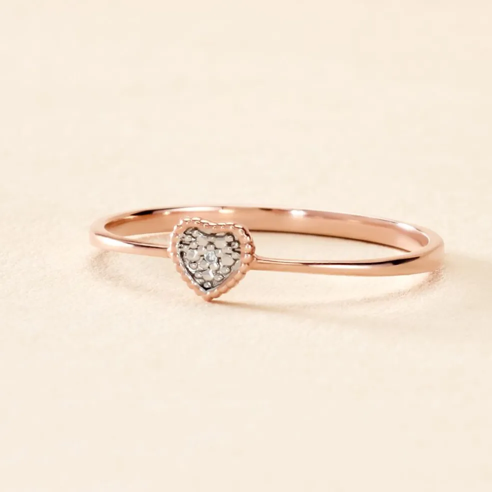 Bague Mon 1er Diamant Or Rose Diamant