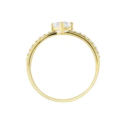 Bague Monelle Or Jaune Oxyde De Zirconium