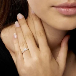 Bague Monelle Or Jaune Oxyde De Zirconium