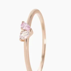 Bague Myhalf Argent Rose Oxyde De Zirconium