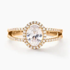 Bague Myriama Plaqué Or Jaune Oxyde De Zirconium