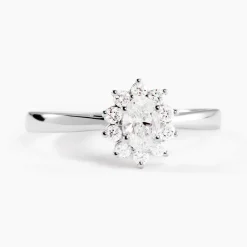 Bague Mysie Platine Blanc Diamant Synthétique