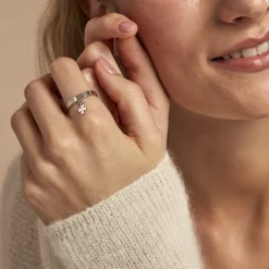 Bague Naomie Argent Blanc