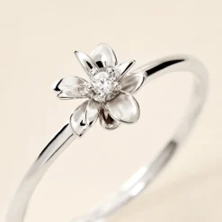 Bague Narcisse Dream Argent Blanc Oxyde De Zirconium