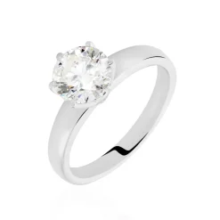 Bague Natalia Ld Platine Blanc Diamant Synthétique