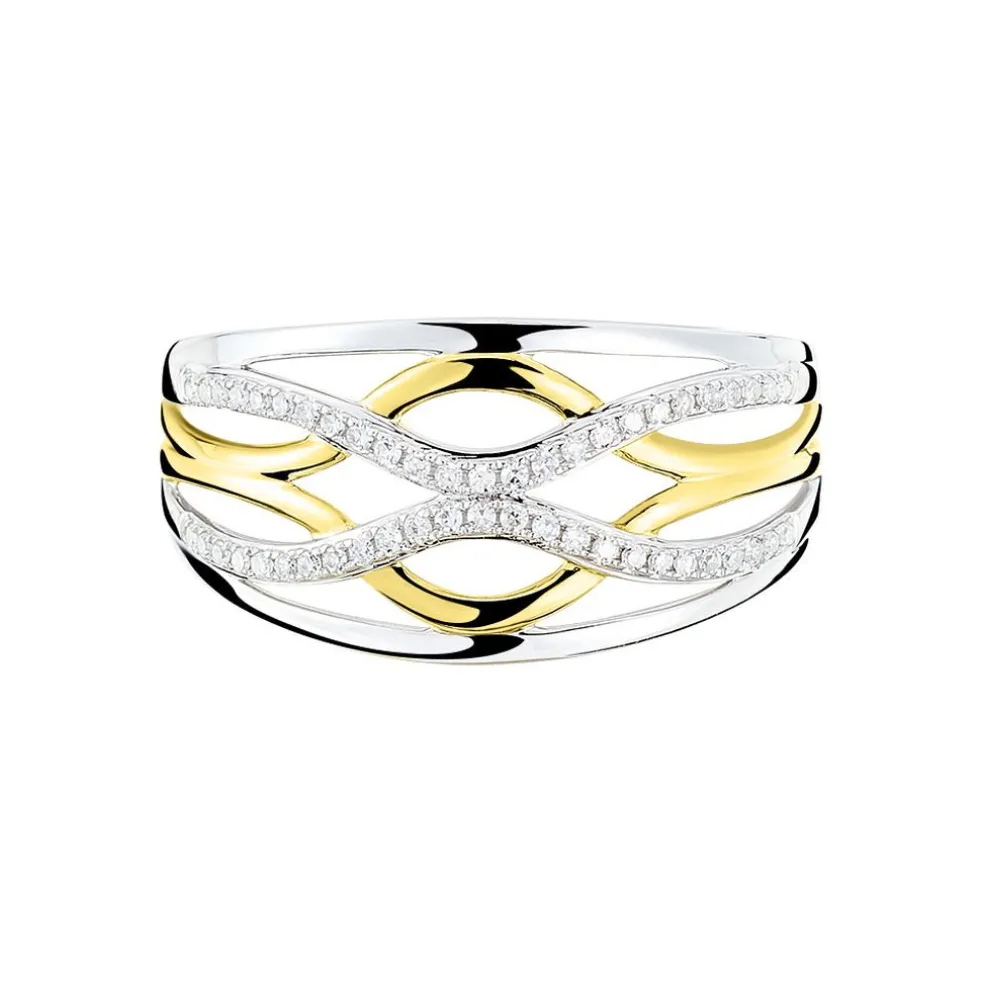 Bague Nathalie Or Bicolore Diamant