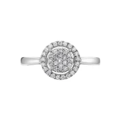 Bague Nawra Platine Blanc Diamant Synthétique