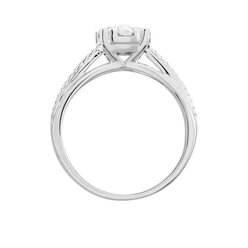 Bague Nazare Or Blanc Oxyde De Zirconium