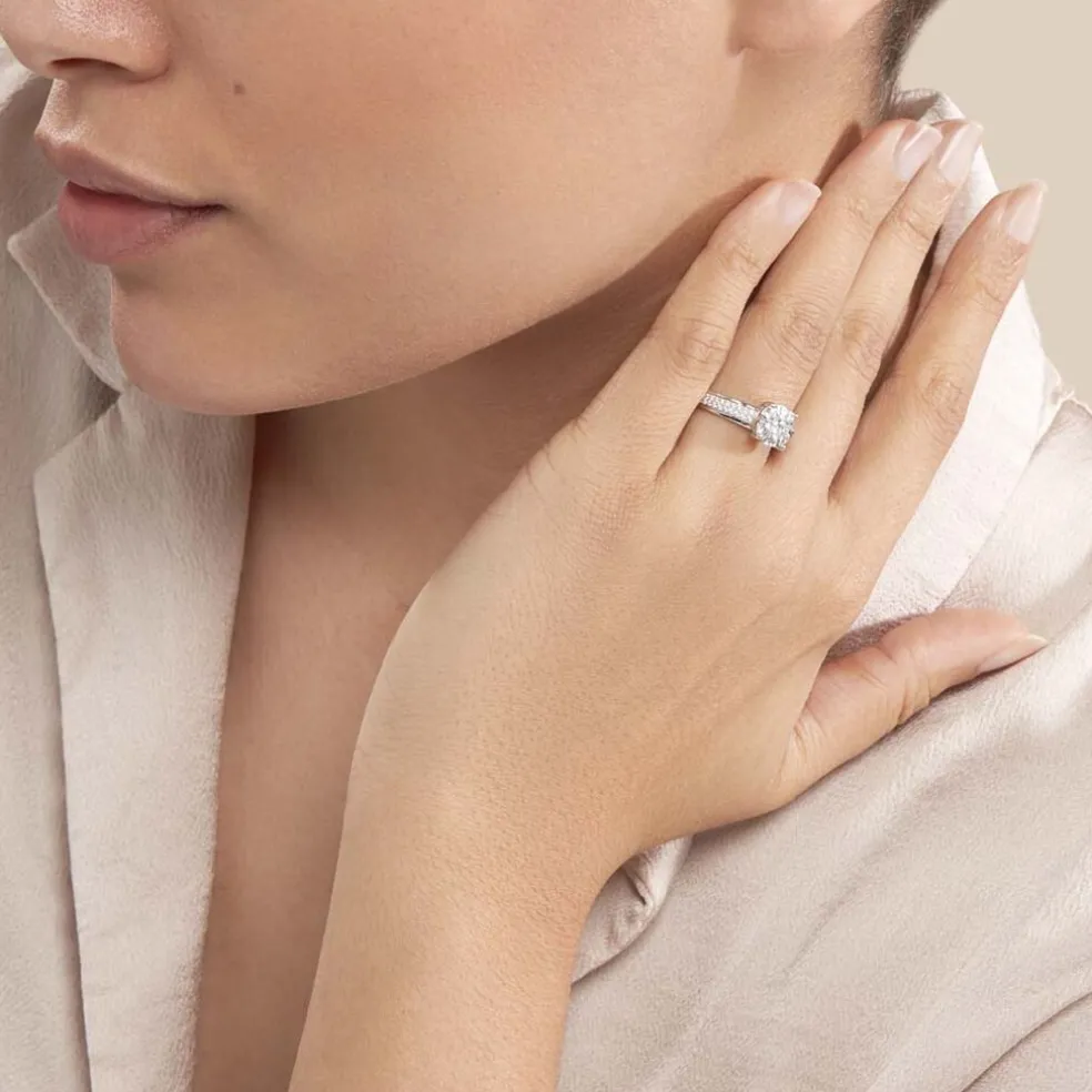 Bague Nazare Or Blanc Oxyde De Zirconium