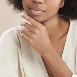 Bague Nazima Or Blanc Diamant