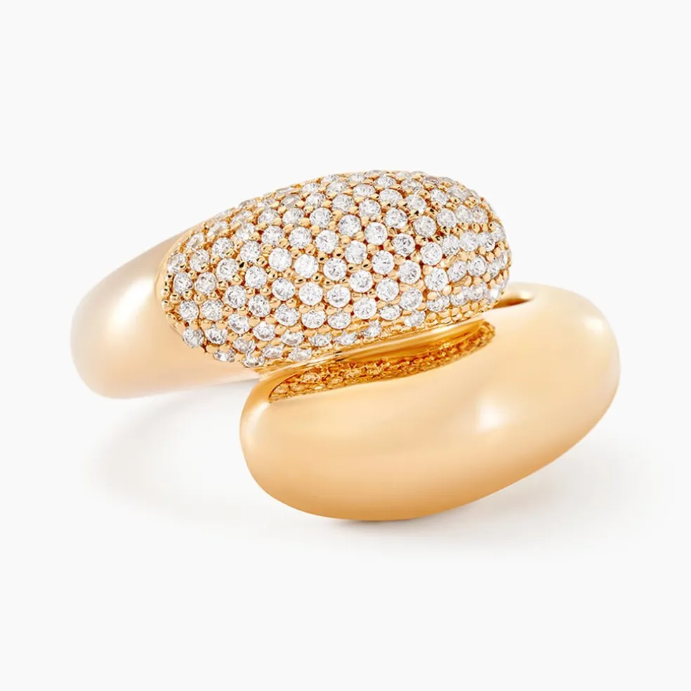 Bague Nelsie Plaqué Or Doré Oxyde De Zirconium