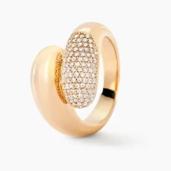 Bague Nelsie Plaqué Or Doré Oxyde De Zirconium