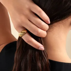 Bague Nemee Acier Jaune