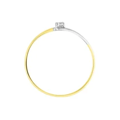 Bague Nesryne Or Bicolore Oxyde De Zirconium