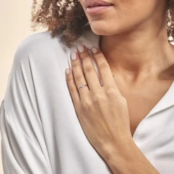 Bague Nesryne Or Bicolore Oxyde De Zirconium