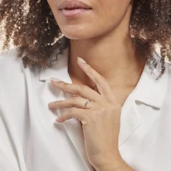 Bague Nesryne Or Blanc Oxyde De Zirconium