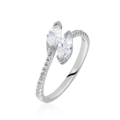 Bague Nevarte Argent Blanc Oxyde De Zirconium