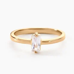 Bague Nila Plaqué Or Jaune Oxyde De Zirconium