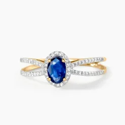 Bague Ninian Or Jaune Saphir Diamant