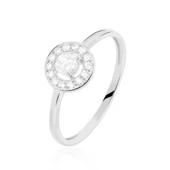 Bague Ninon Or Blanc Oxyde De Zirconium