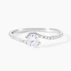 Bague Olly Or Blanc Oxyde De Zirconium