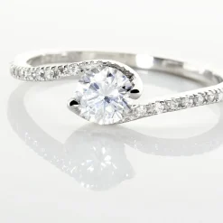 Bague Olly Or Blanc Oxyde De Zirconium