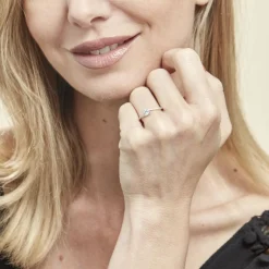 Bague Olly Or Blanc Oxyde De Zirconium