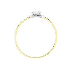 Bague Or Bicolore Goulvena Oxyde De Zirconium