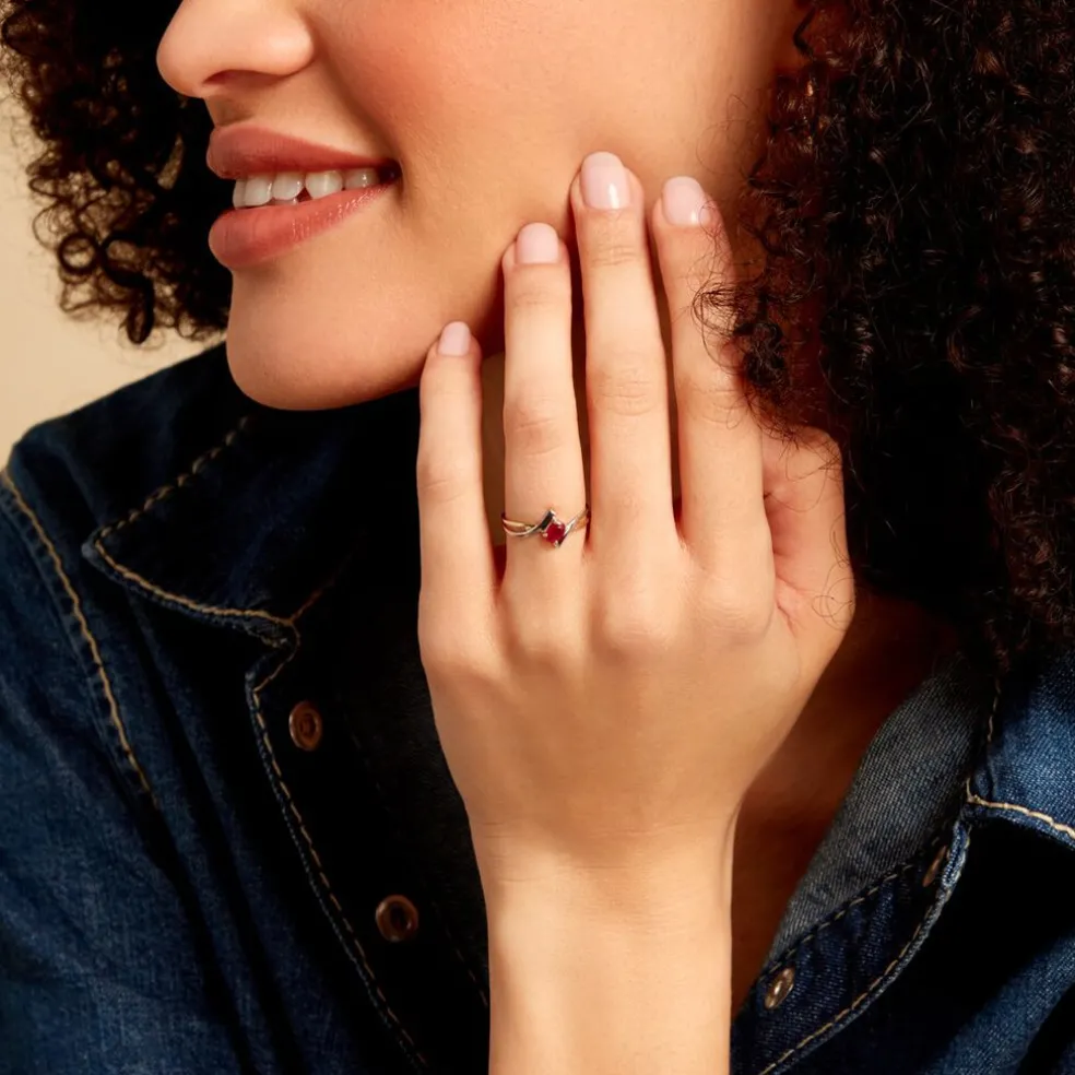 Bague Or Bicolore Rosmunda Rubis
