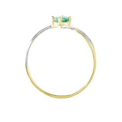 Bague Or Bicolore Rosmunda Emeraude