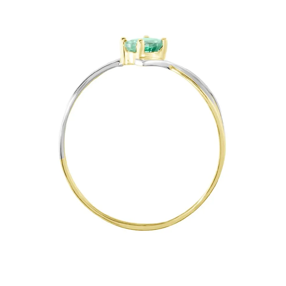 Bague Or Bicolore Rosmunda Emeraude