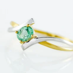 Bague Or Bicolore Rosmunda Emeraude