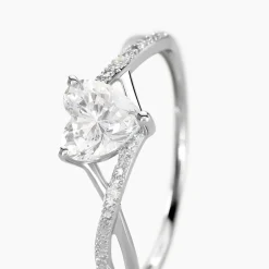 Bague Or Blanc Clothilde Oxyde De Zirconium