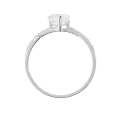 Bague Or Blanc Clothilde Oxyde De Zirconium