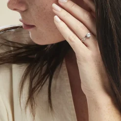 Bague Or Blanc Clothilde Oxyde De Zirconium