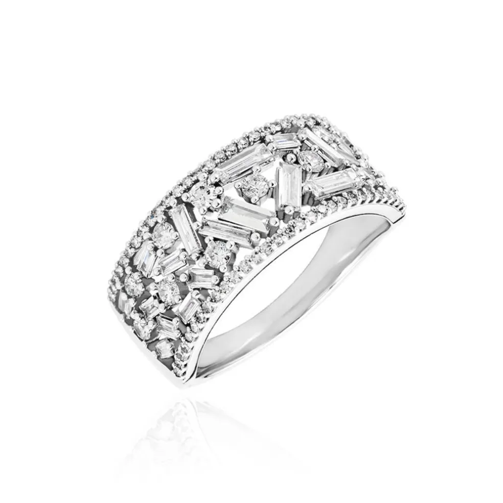Bague Or Blanc Collection 1986 Diamants