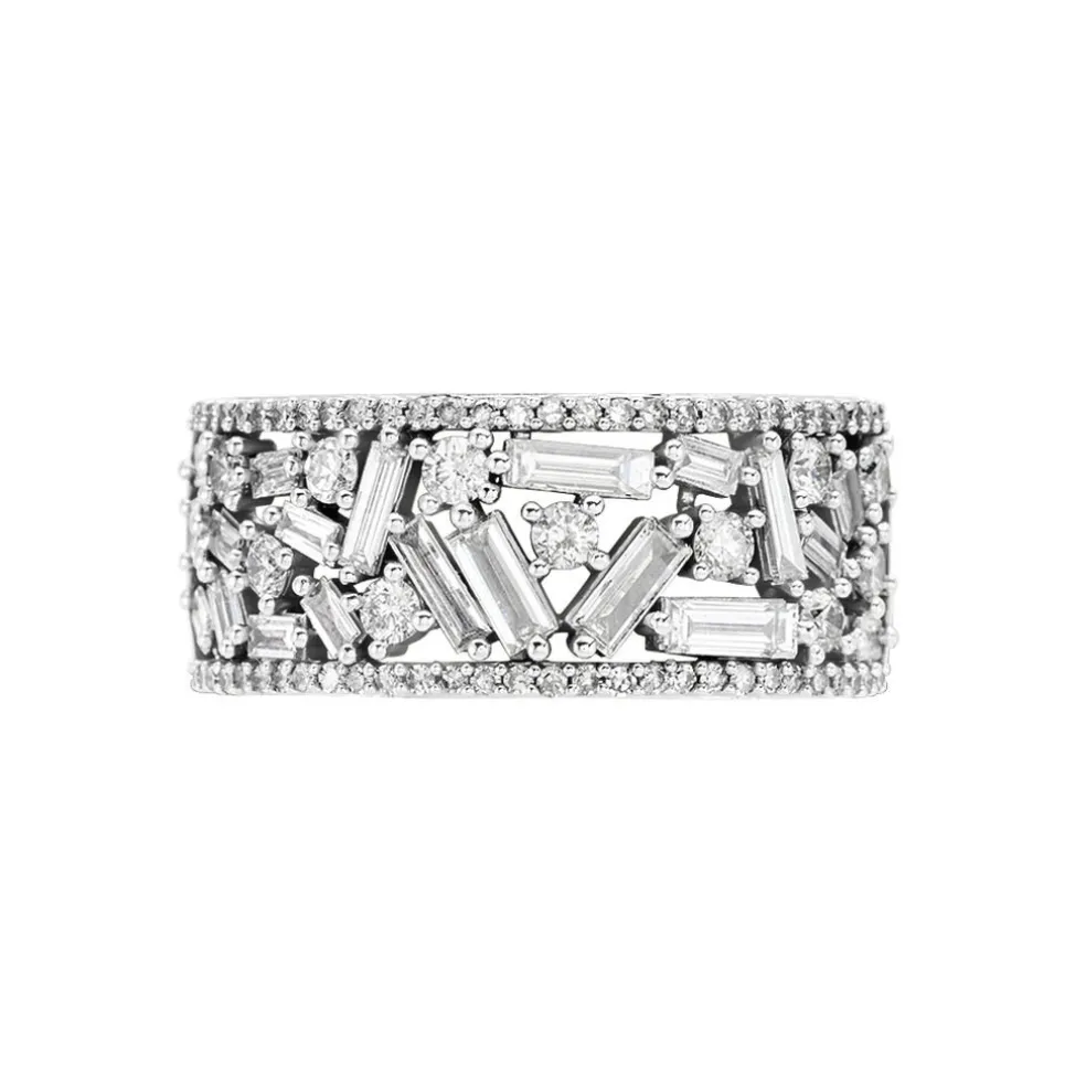 Bague Or Blanc Collection 1986 Diamants