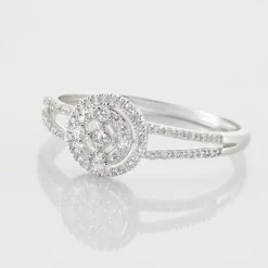 Bague Or Blanc Collection 1986 Diamants
