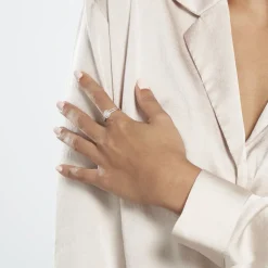 Bague Or Blanc Collection 1986 Diamants