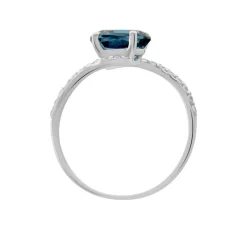 Bague Or Blanc Erwin Topaze Oxydes De Zirconium