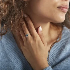 Bague Or Blanc Erwin Topaze Oxydes De Zirconium