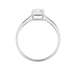 Bague Or Blanc Gesacus Oxyde De Zirconium