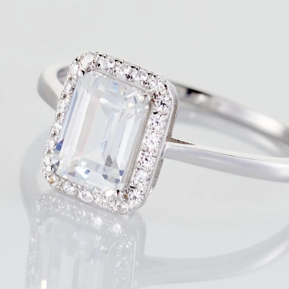 Bague Or Blanc Goulven Oxyde De Zirconium