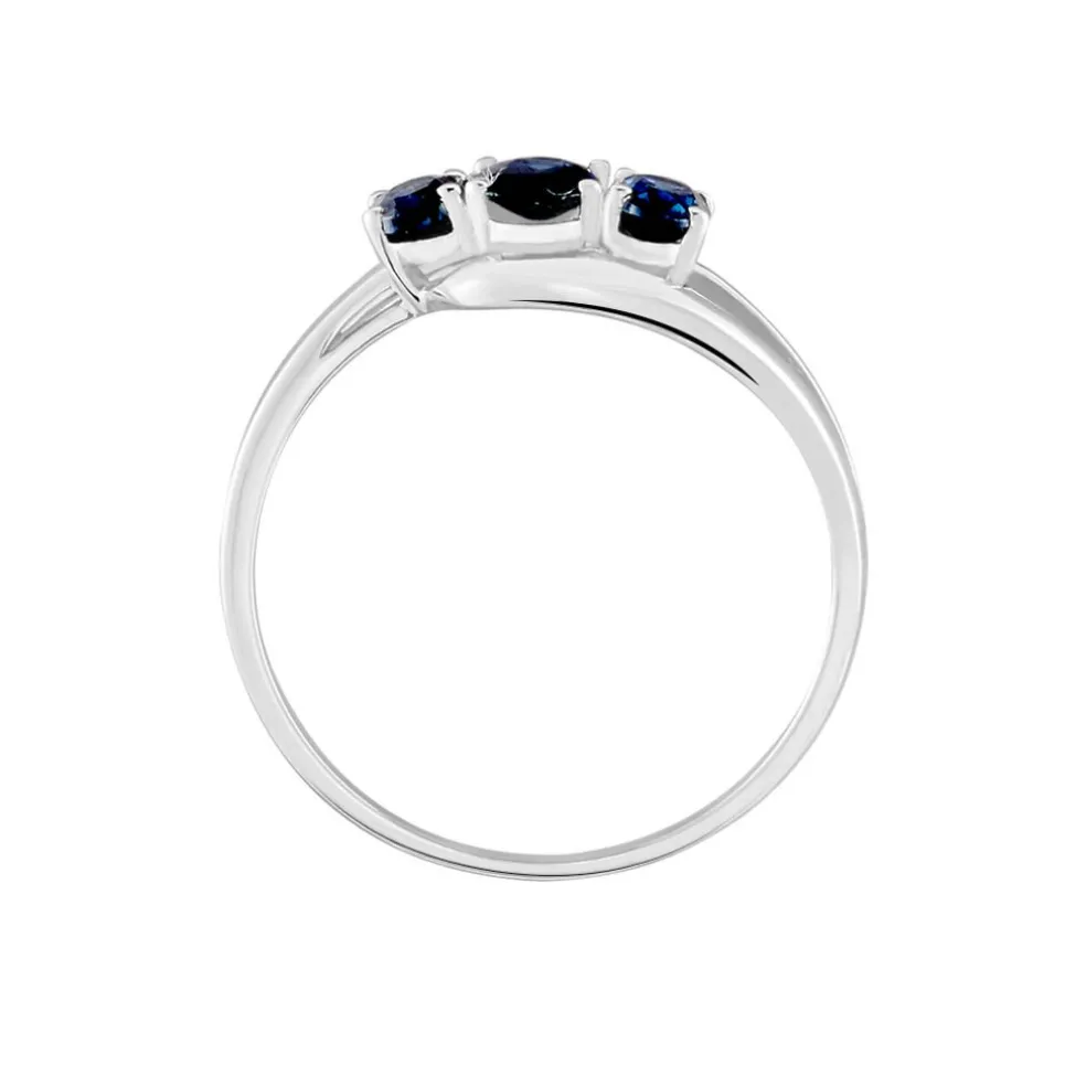 Bague Or Blanc Jaire Saphir
